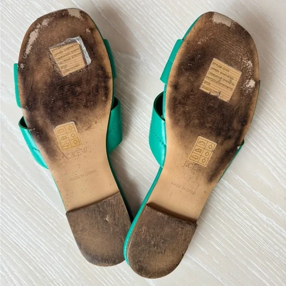 J. Crew Women's Vibrant Green Knot Sandals - Picture 2 of 2